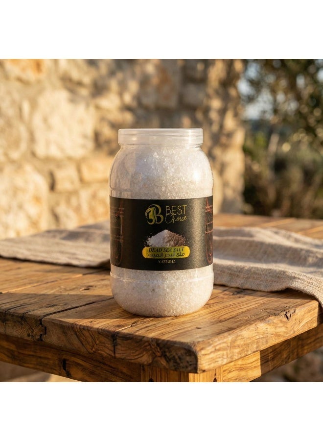 Best Choice Dead Sea Salt Premium Natural Bath Salt 5Kg Jar for Skin Body Hair Care and Relaxation - Natural - Image 1